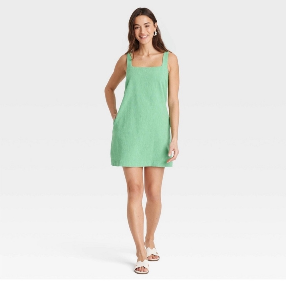 A new day green shift dress